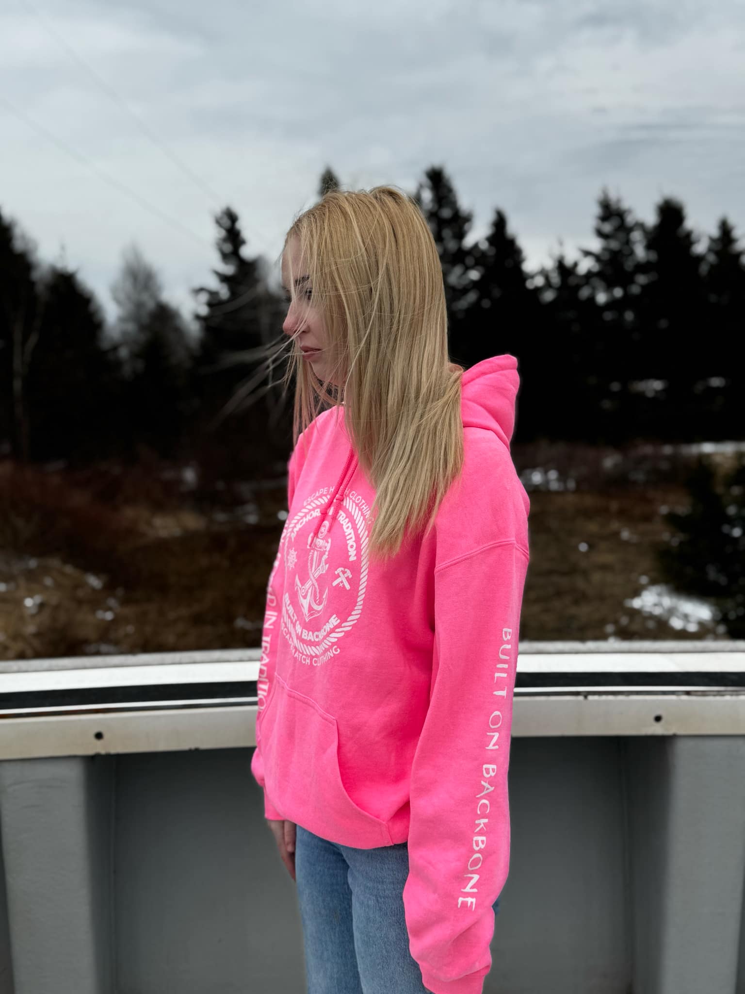 Coral Pink Hoodie